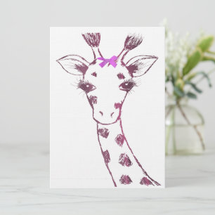 Carte De Remerciements Mme Giraffe joli design sarcastique