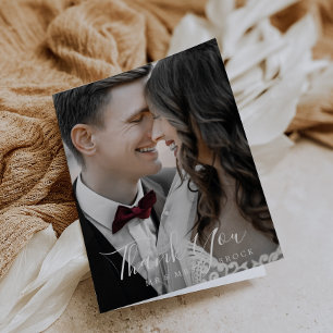 Carte de remerciements Modèle photo minimaliste