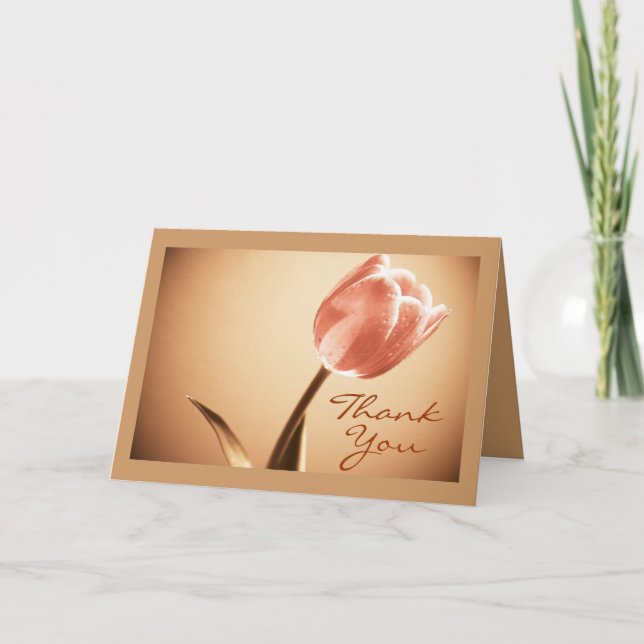 Carte de remerciements (modèle) "tulipe de tango (Devant)