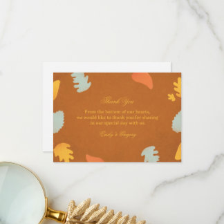 Carte De Remerciements Modern Abstract Autumn Appreciation