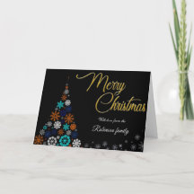 Modern, Floral and Bold Christmas Card