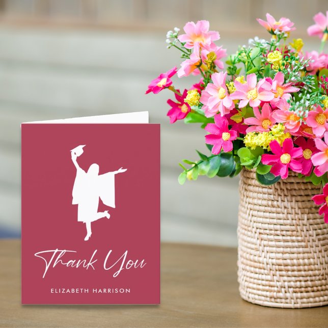 Carte De Remerciements Modern Graduation Thank You Card (Créateur téléchargé)