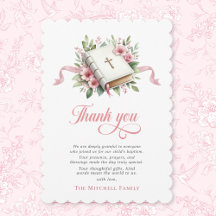 Modern Pink Flower Baptism