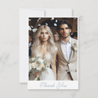 Carte de remerciements moderne avec photo, texte b
