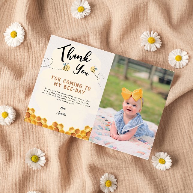 Carte De Remerciements Moderne Cute C'est tellement doux d'être 1ère phot (Créateur téléchargé)