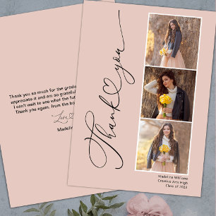 Carte de remerciements moderne de graduation cardi