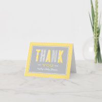 Moderne et Chic Baby Shower Jaune et Gris