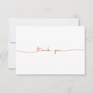 Carte de remerciements moderne minimaliste