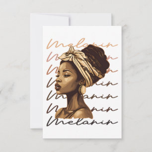 Carte De Remerciements Mois de l'histoire des Noirs Afro-Américains Mélan