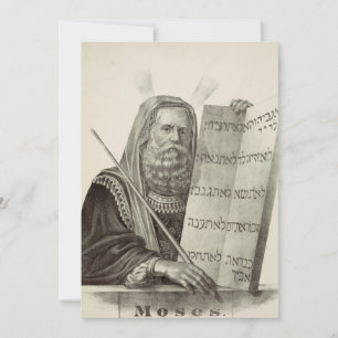 Carte De Remerciements Moïse prophète avec les Tables de la Loi