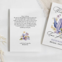 Moment du thé Fleur Aquarelle Enterrement de Vie d