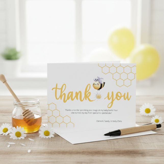 Carte De Remerciements Moments abeilles Baby Bee (Bee-utiful Moments Baby Bee Thank You Card)