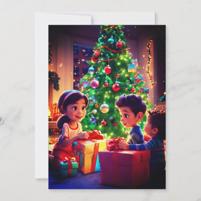 Carte De Remerciements 🎄 "Moments joyeux : Vous souhaiter un joyeux et b (Devant)