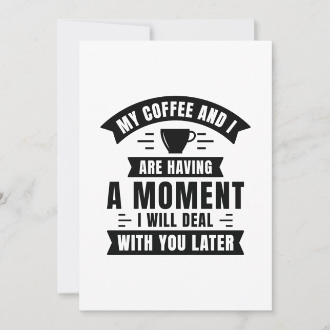Carte De Remerciements Mon Café Et Moi Avons Un Moment (Devant)