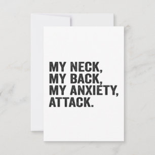 Carte De Remerciements Mon Cou Mon Dos Mon Attaque Anxiété Mon Anxiété An