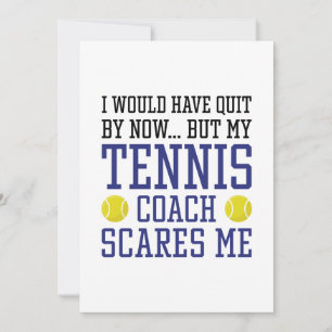 Carte De Remerciements Mon Entraîneur De Tennis Me Fait Peur