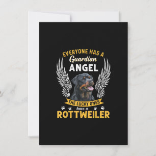 Carte De Remerciements mon rottweiler est un cadeau d'ange gardien qui ai