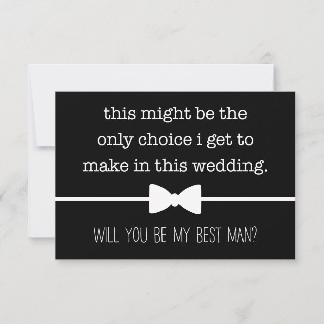 Carte De Remerciements Mon seul choix Meilleur Groomsman Proposition Card (Devant)
