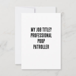 Carte De Remerciements Mon titre de travail ? Patrouille professionnelle