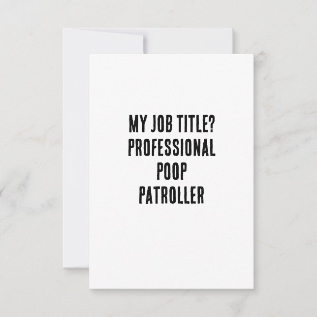 Carte De Remerciements Mon titre de travail ? Patrouille professionnelle (Devant)