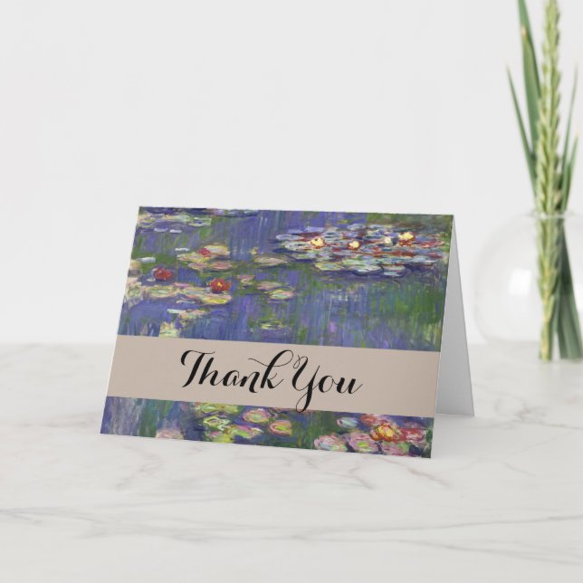 Carte De Remerciements Monet Water Lilies Chef-d'oeuvre Peinture (Devant)