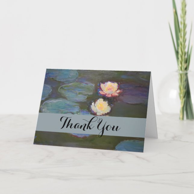 Carte De Remerciements Monet Water Lys Pond Nénuphars Peinture (Devant)