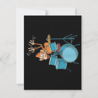 Monkey Plays Drums T-Shirt cadeaux