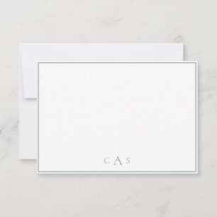 Carte de remerciements Monogramme classique simple