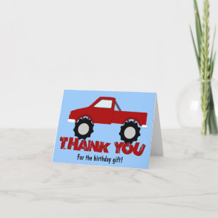 Carte de remerciements Monster Truck
