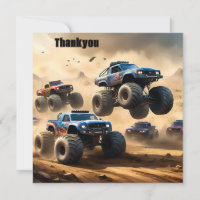 Monster Trucks Courant Dans Le Désert,