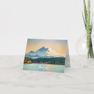 Carte De Remerciements Mont Rainier Lake Washington Toutes les occasions