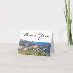 Carte De Remerciements Montagnes rustiques du Colorado