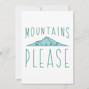 Carte De Remerciements Montagnes S'Il Vous Plaît