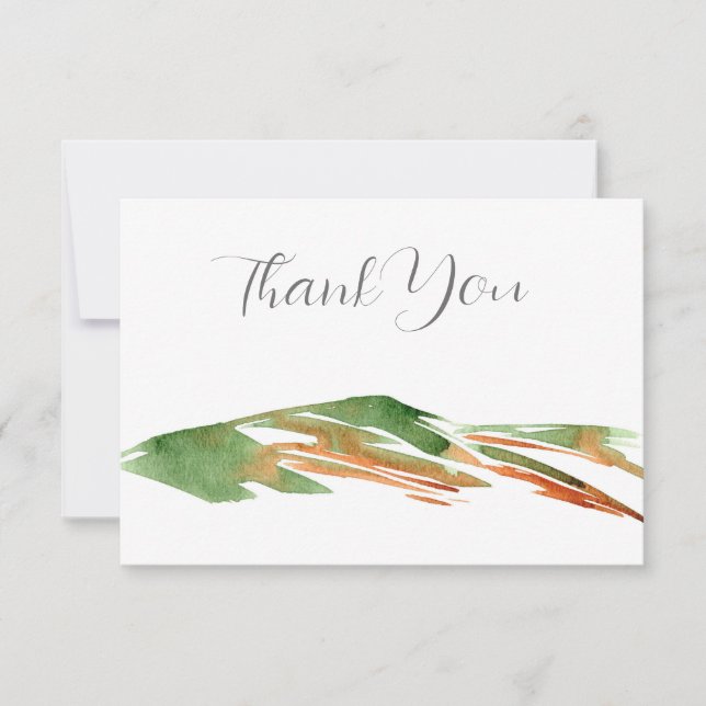 Carte De Remerciements Monts Abstraits minimalistes (Devant)
