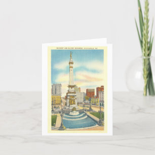 Carte De Remerciements Monument Circle, Indianapolis, Note Card