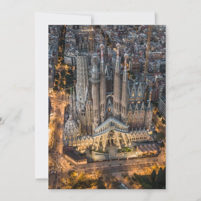Carte De Remerciements Monuments | La Sagrada Familia (Devant)