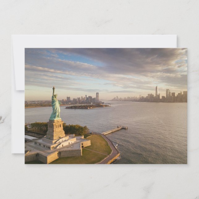 Carte De Remerciements Monuments | Statue of Liberty (Devant)