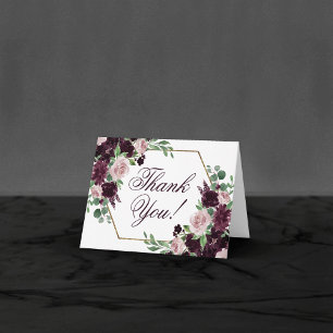 Carte De Remerciements Moody Passion  Flore violette spectaculaire géomét