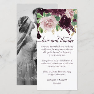 Carte De Remerciements Moody Passion Vins violets spectaculaires photo