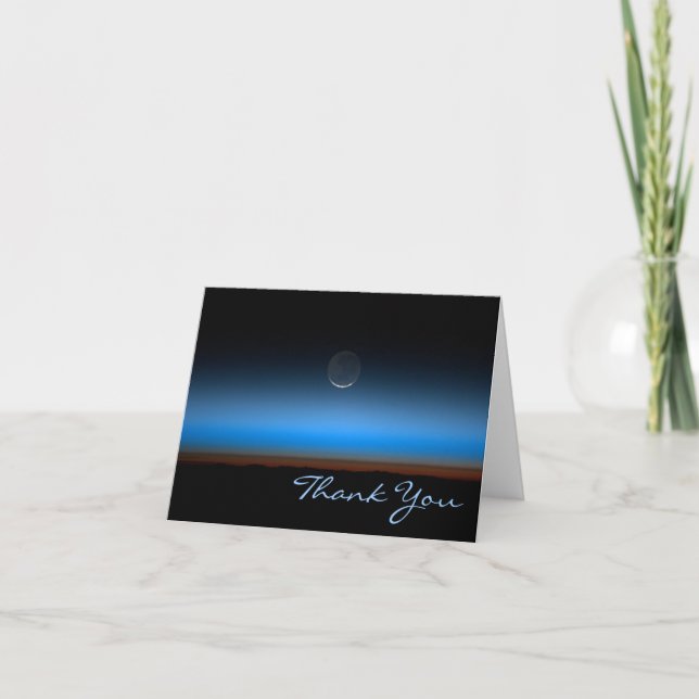 Carte De Remerciements Moon From Space Thank You (Devant)