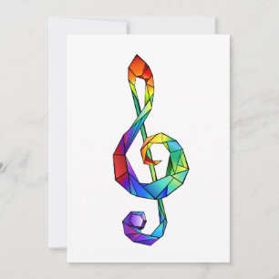 Carte De Remerciements Mot clé de la musique arc-en-ciel