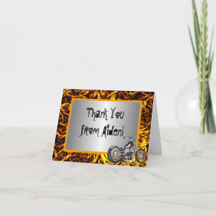 Carte De Remerciements Moteur cycle Flames