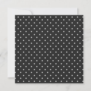 Carte De Remerciements Motif à pois noir et blanc sans couture 