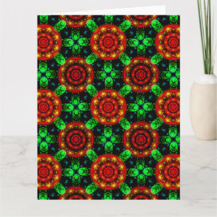 Carte De Remerciements Motif abstrait floral moderne boho élégant #504