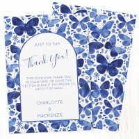 Motif d'aquarelle papillon bleu et blanc