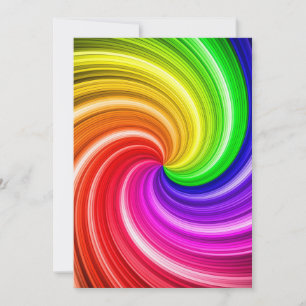 Carte De Remerciements Motif d'art Spiral Colorful Tie Dye Rainbow Swirl