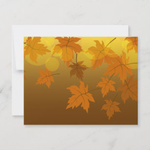 Carte De Remerciements Motif d'automne avec feuilles d'érable en chute et