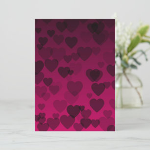 Carte De Remerciements Motif de coeur 18