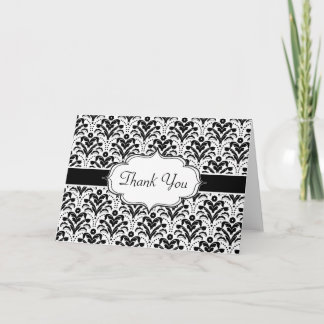 Carte De Remerciements Motif des années 1930 à l'élégante décoration flor