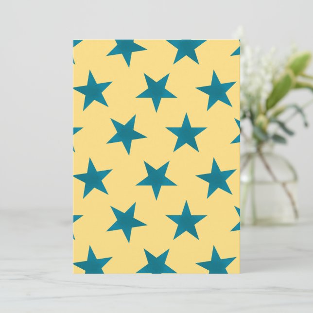 Carte De Remerciements Motif des étoiles d'or 18 (Debout devant)